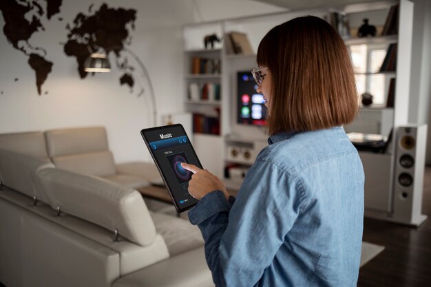 young-woman-using-home-technology_23-2149216655